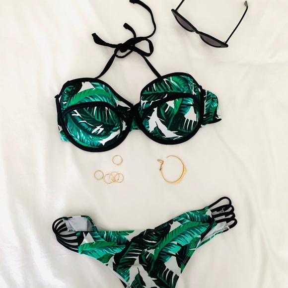 DesignLab Jungle Print Bikini - Picture 1 of 3